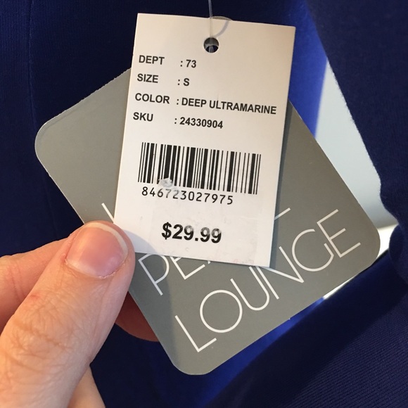 Love Peace Lounge Cobalt Blue Lace Hem Sleep Shirt - Picture 5 of 8